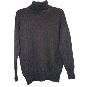 Madewell Women’s Dark Gray Cotton Turtleneck Sweater Sz XXS Classic Preppy NEW